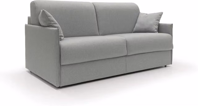 Evans Divano letto matrimoniale in tessuto impermeabile grigio L: 189 cm, Materasso: 160 x 200 cm