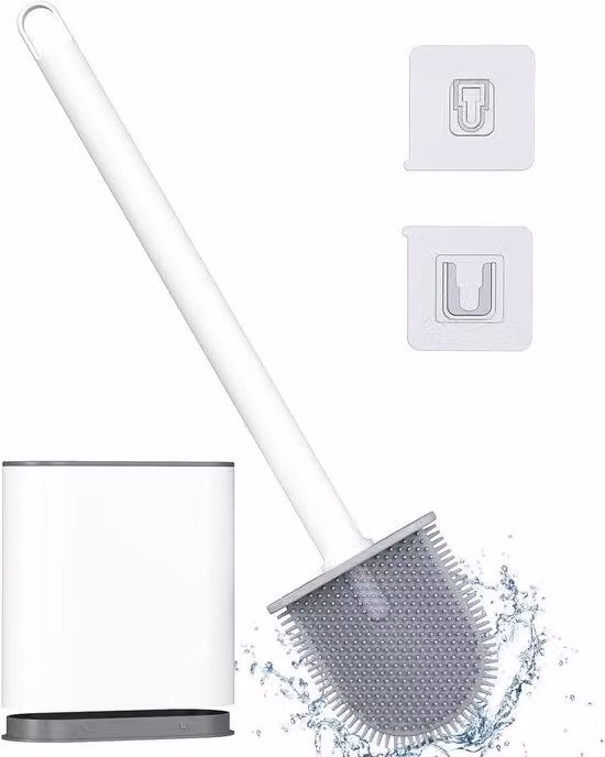 Maniglia per WC in silicone con sistema di sospensione - A parete - Bianca