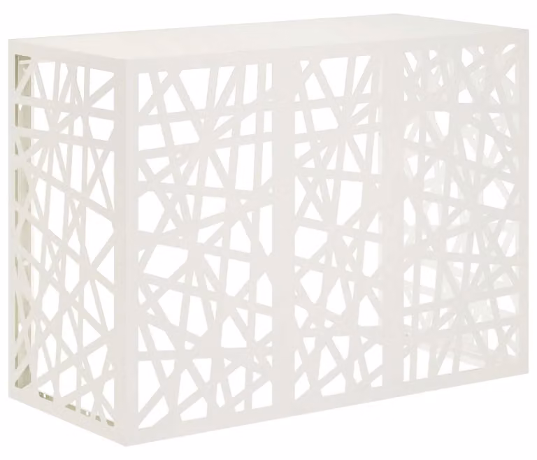 Coperchio per aria condizionata bianco 110 x 50 x 80 cm acciaio