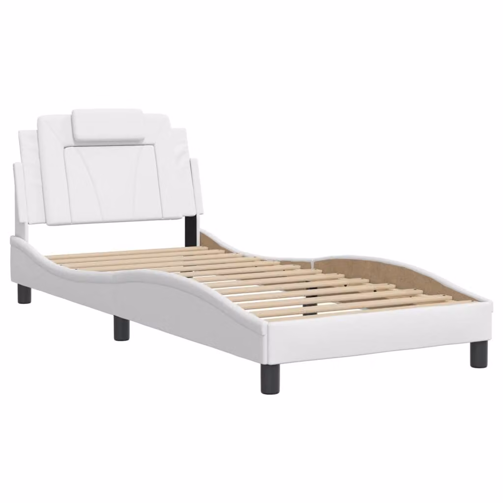 Giroletto Viana senza Materasso Bianco 80x200 cm in Pelle finta