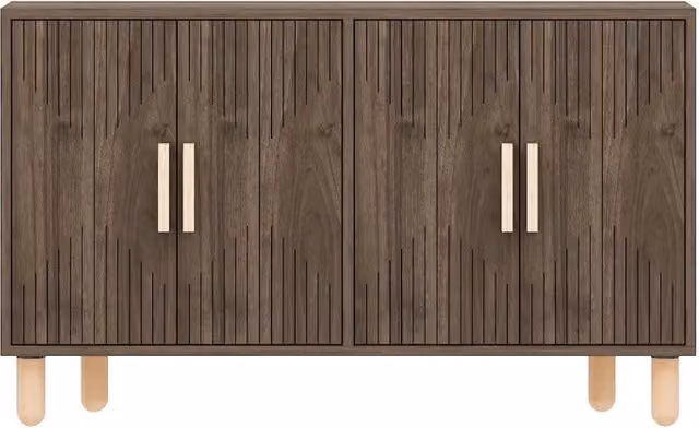 Credenza in legno "Roger" - 120 x 30 x 74 cm - Marrone