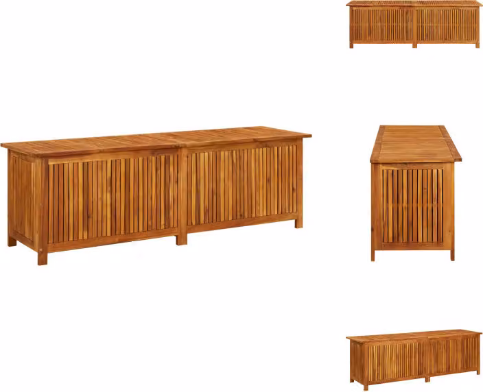 vidaXL Cassetta da giardino 175x50x58 cm in legno massiccio di acacia - Cassette da giardino