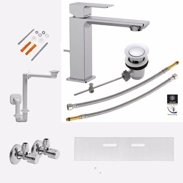 Set di montaggio e accessori Kronenbach Quara 3.0 per lavabo con mobile sottolavabo