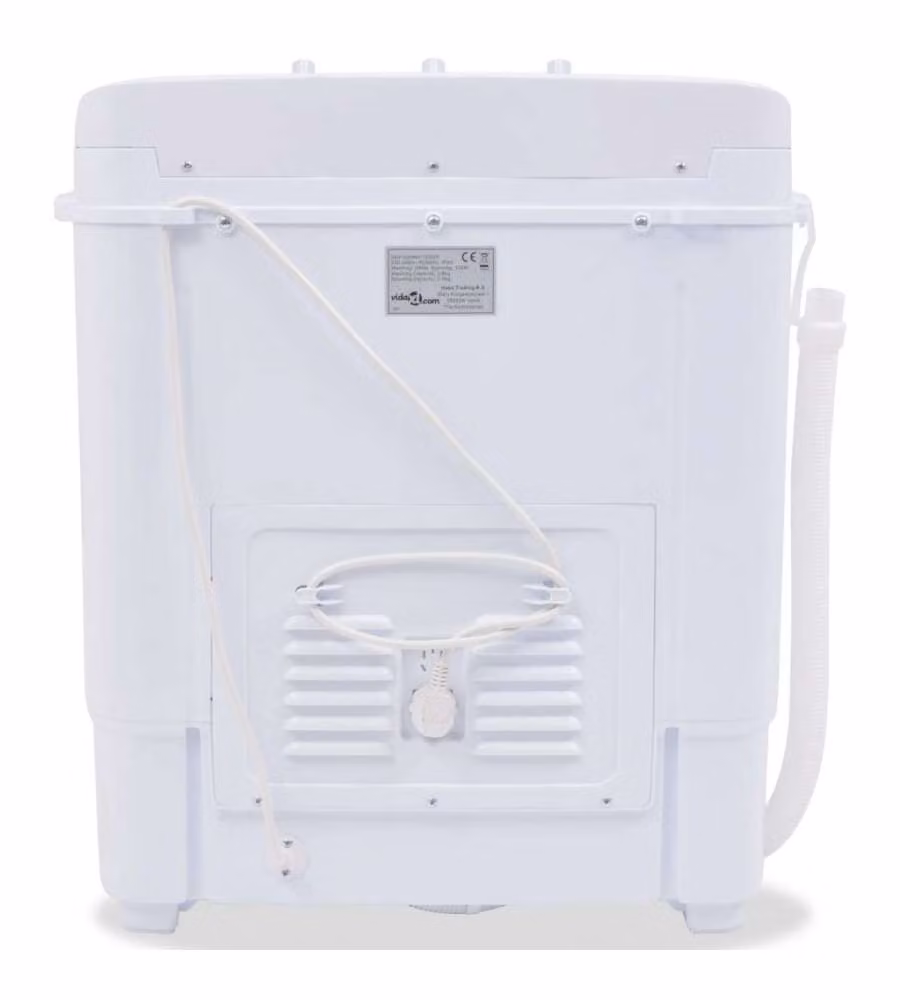 Mini Lavatrice a Vaschetta Doppia vidaXL, Bianca, Capacità 5,6 kg
