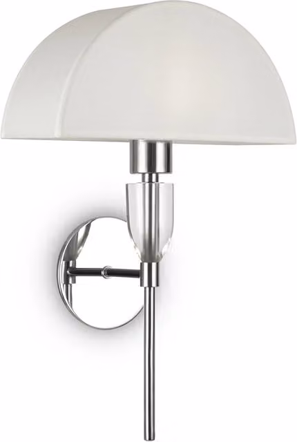 Maytoni Prima applique da parete cromata con paralume bianco in tessuto e attacco E27