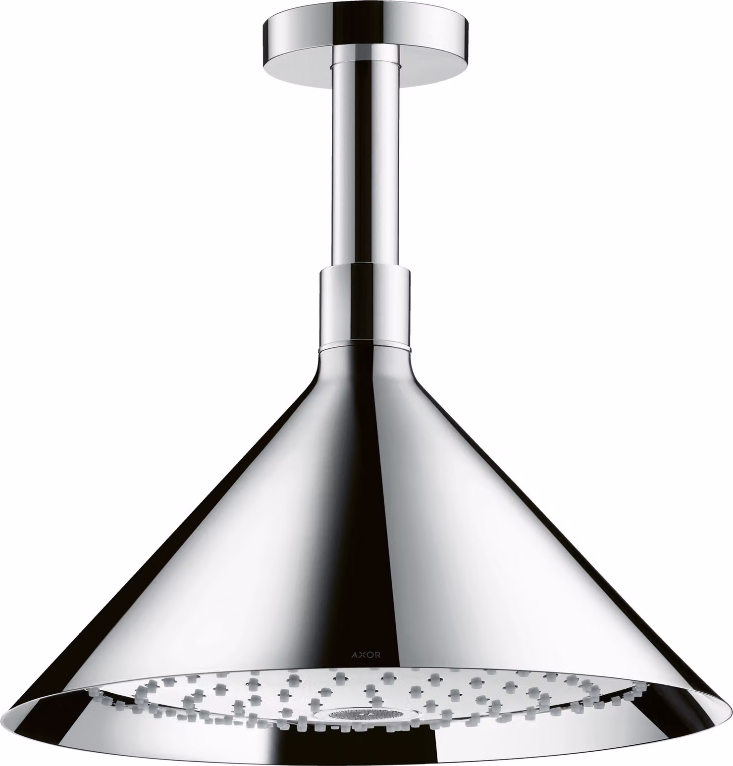 Soffione Hansgrohe Axor Front con attacco a soffitto cromato