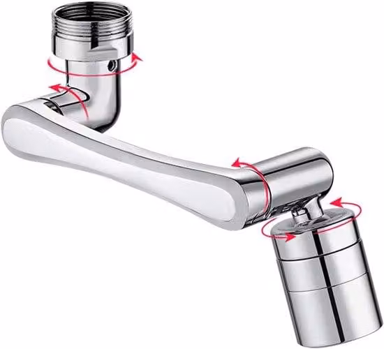 Rubinetto da cucina universale 2 in 1, filtro per il braccio del lavello, regolabile su 2 livelli, orientabile