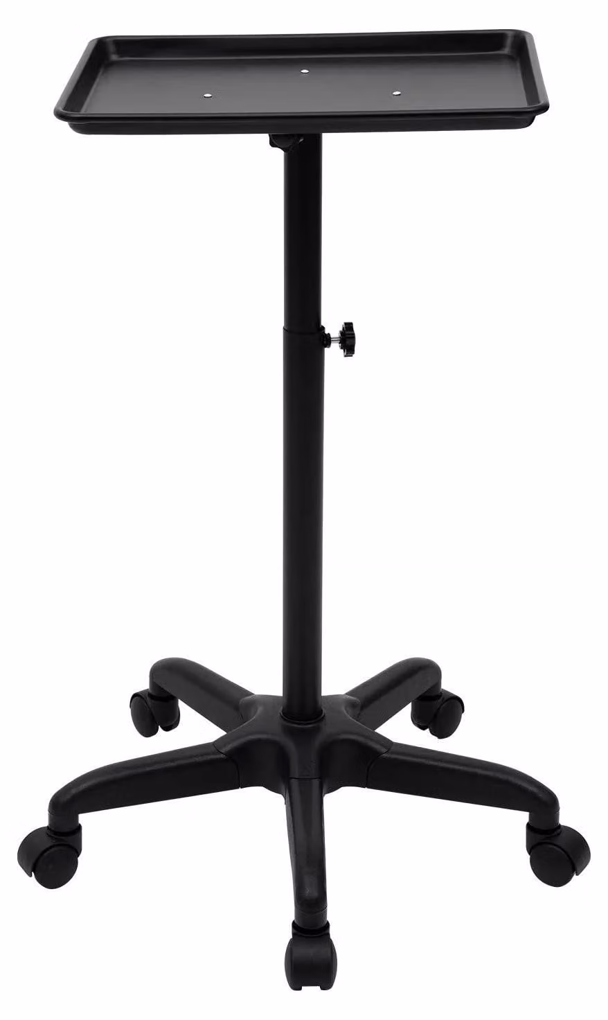 Carrello da parrucchiere - Carrello portaattrezzi da salone - Metallo inossidabile ad ampia capacità - Ruote universali - Portata 6 kg - Nero