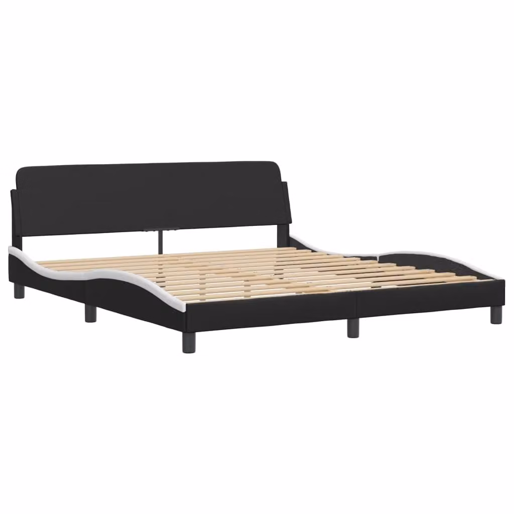 Giroletto Dover Nero e Bianco 180x200 cm in Pelle finta