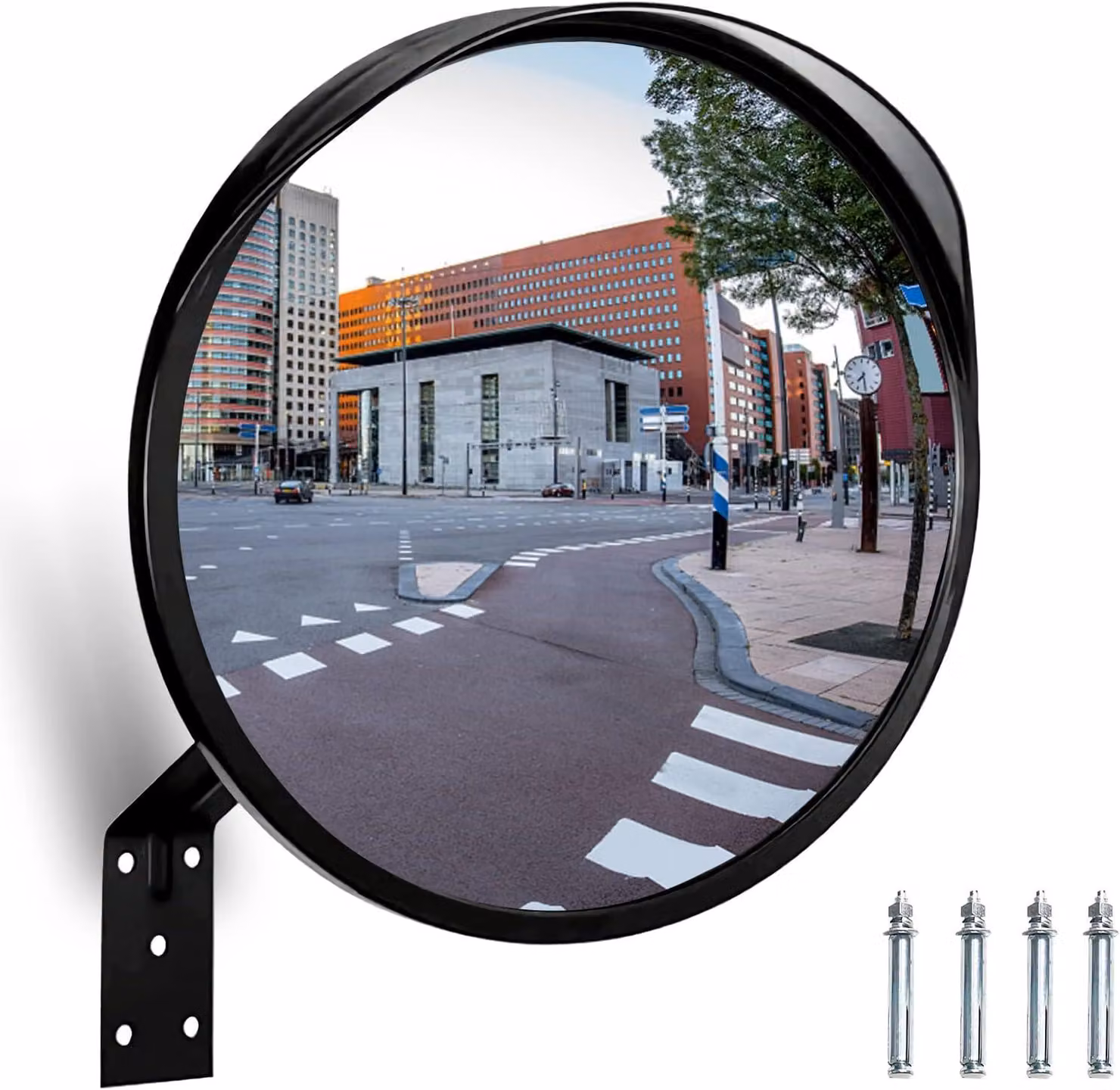 Specchio panoramico da 30 cm, specchio per la sicurezza stradale, specchio a convessità, per uso esterno