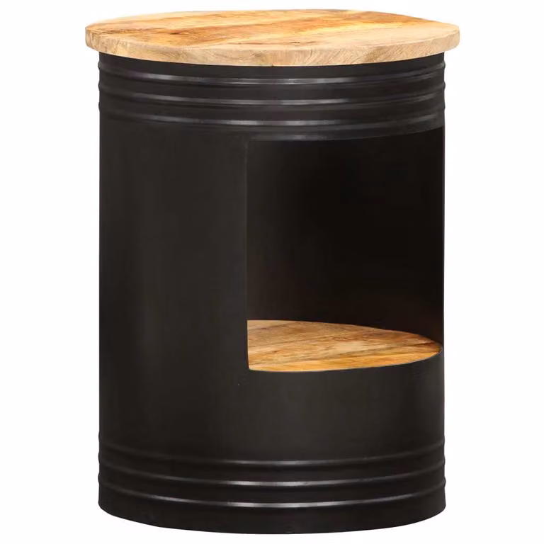 Tavolino The Living Store 43x55 cm in legno massiccio di mango