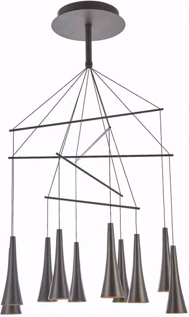 Lampadario Italux Luca LED 10 luci bronzo 73cm 3000K