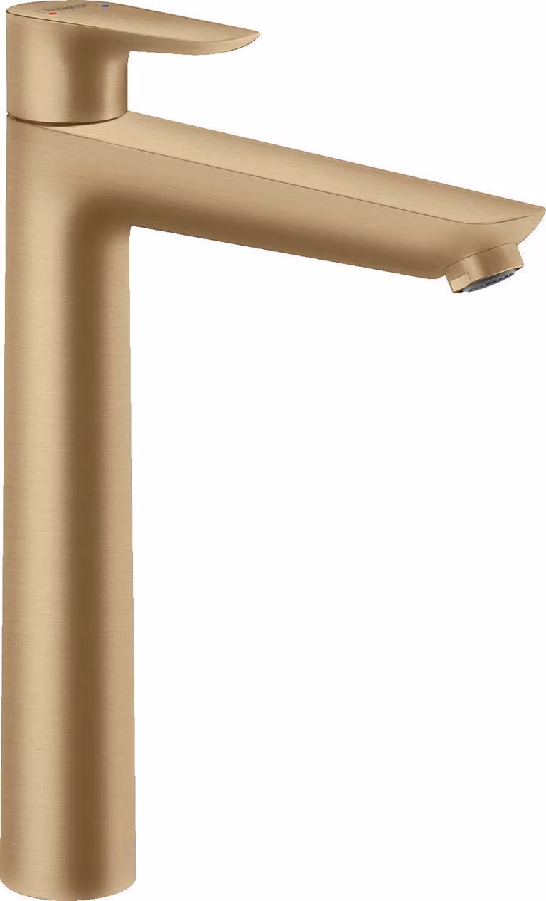 Miscelatore per lavabo, diametro 240 mm, finitura bronzo spazzolato, senza tappo di scarico