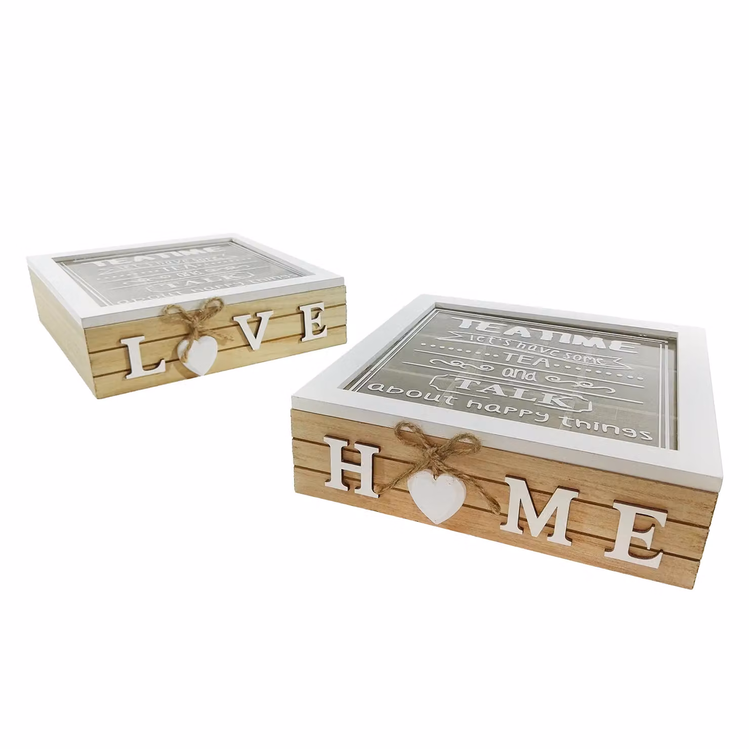 Porta Tisane Gusto Casa in MDF con 9 Scomparti, H 7 x L 24 x P 24 cm – 1