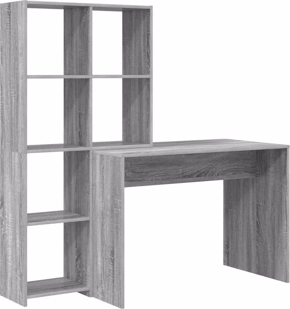 Scrivania Grigio Sonoma 138,5 x 55 x 143 cm Legno multistrato