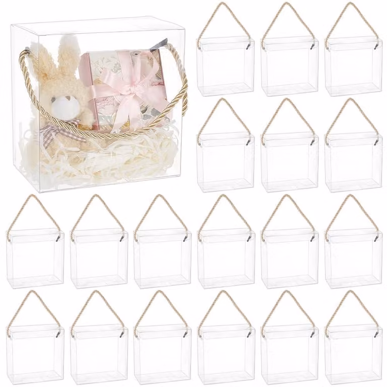 Scatola regalo trasparente in PET, confezione da 16 pezzi - 140 x 75 x 140 mm - CON-BC0008-25B-EU