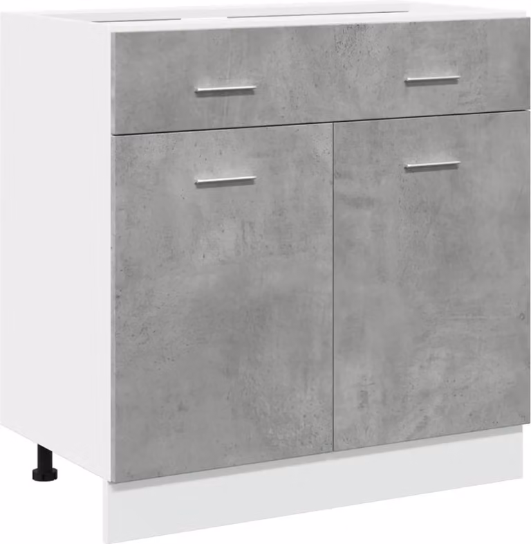 Armadio Inferiore Cassetto “Lyon” Grigio Cemento 80x46x81,5
