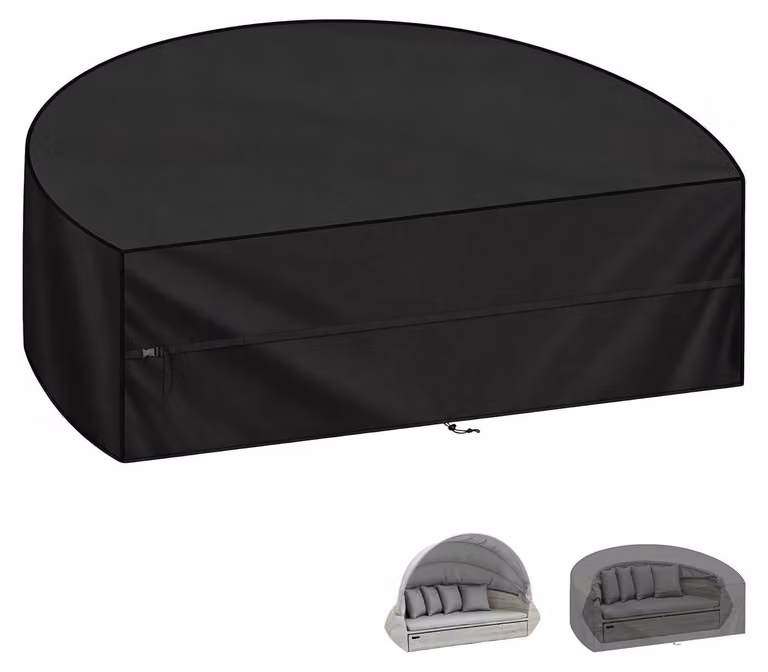 Copertura per isola solare, forma rotonda, diametro 205 cm, altezza 110/80 cm, impermeabile e resistente ai raggi UV