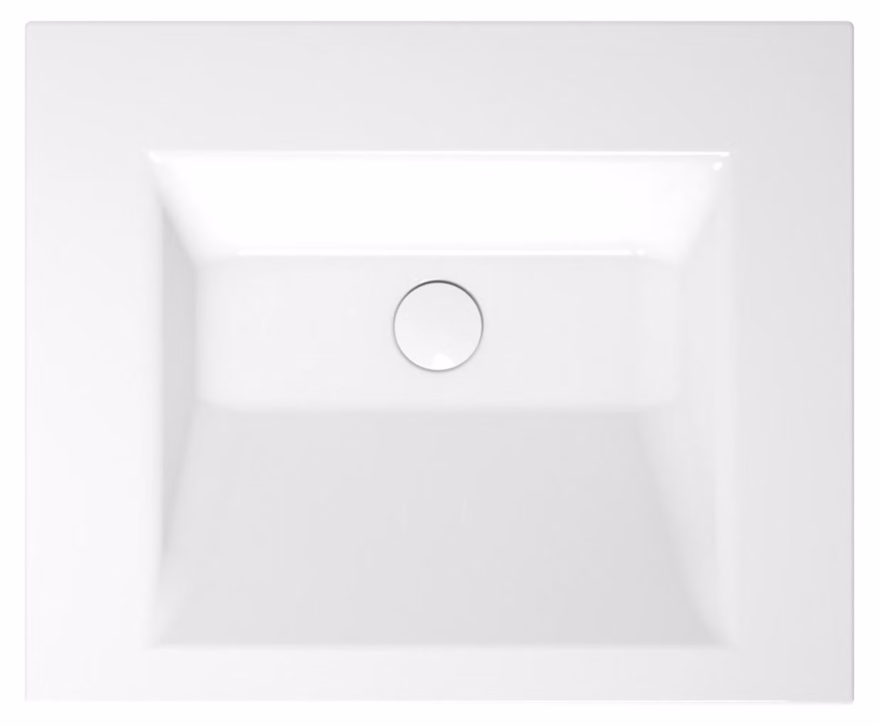 BetteAqua lavabo à encastrer, sans trou pour robinet, sans trop-plein, 600x495x80mm, A070-000PW, A070-000PW