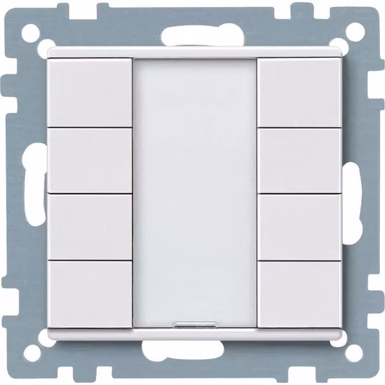 Schneider Electric Pulsante quadruplo Plus, bianco polare, sistema M MTN627819