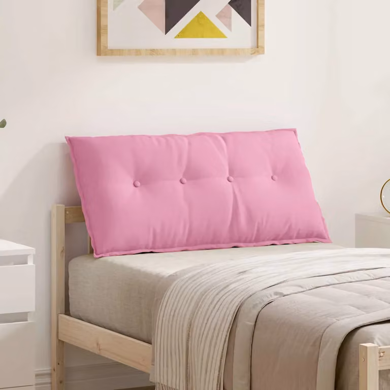 Cuscino per schiena ergonomico vidaXL rosa con rivestimento rimovibile L 100 x P 19 x H 50 cm