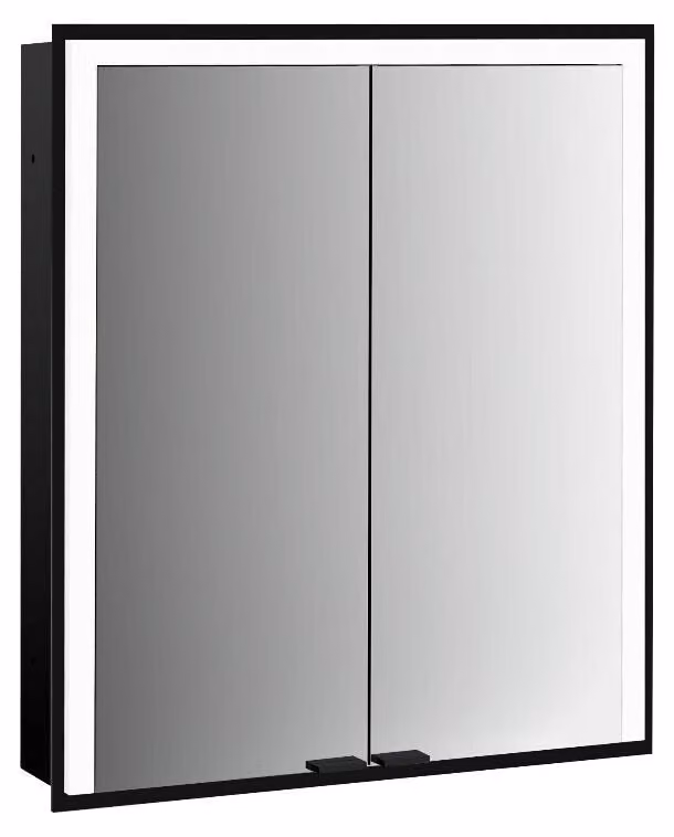 emco prime 3 armoire de toilette, 600mm, 2 portes, modèle encastré, 949714402, 949714402