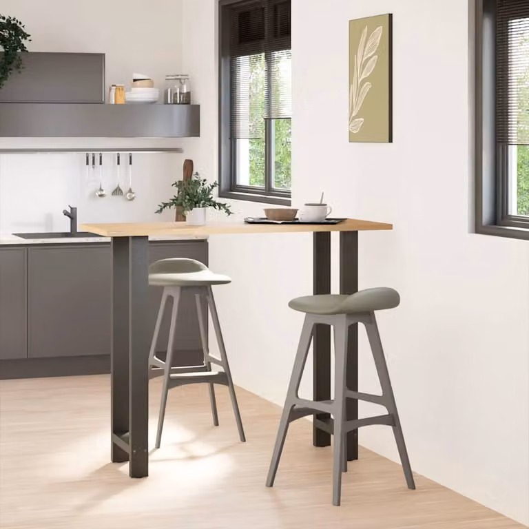 vidaXL Gambe per tavolo da bar antracite 2 pz 50x(110-111) cm