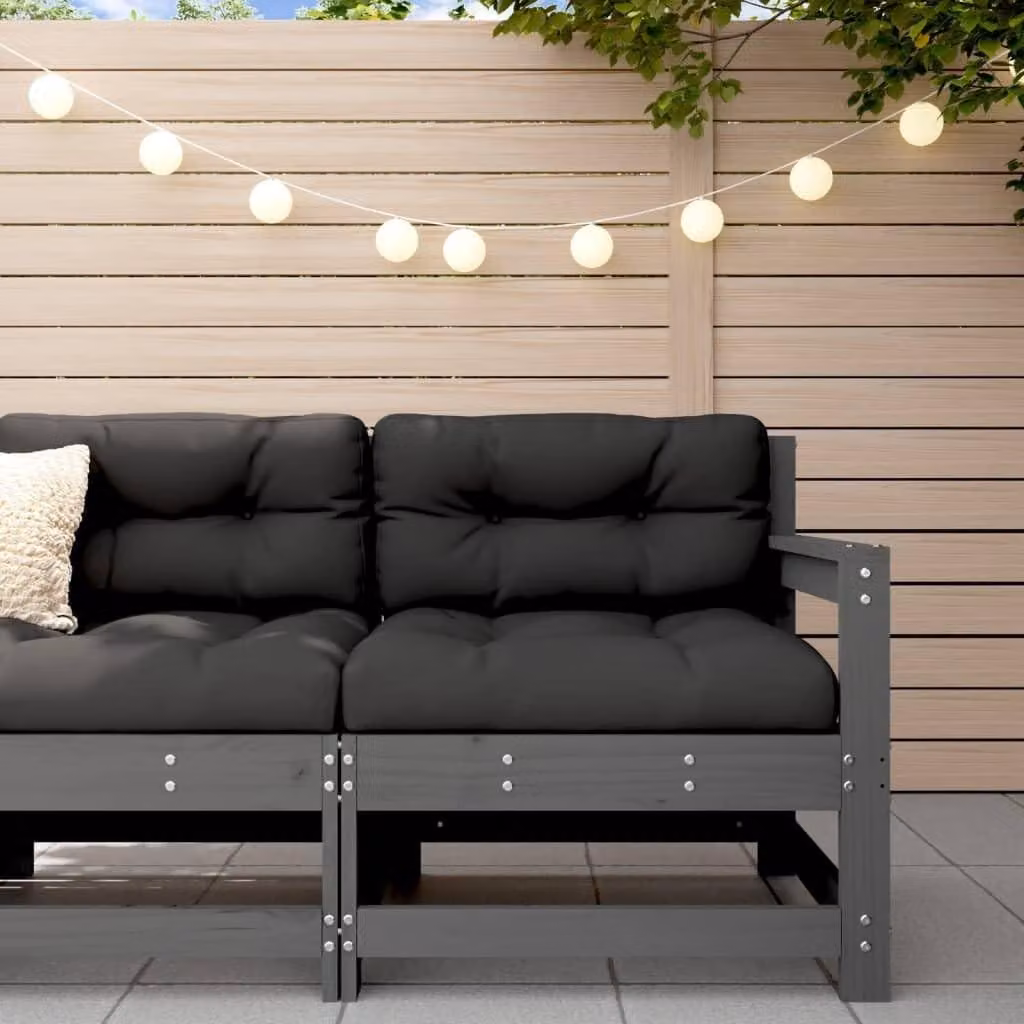 Panca da giardino in legno massello di pino, con design a listelli