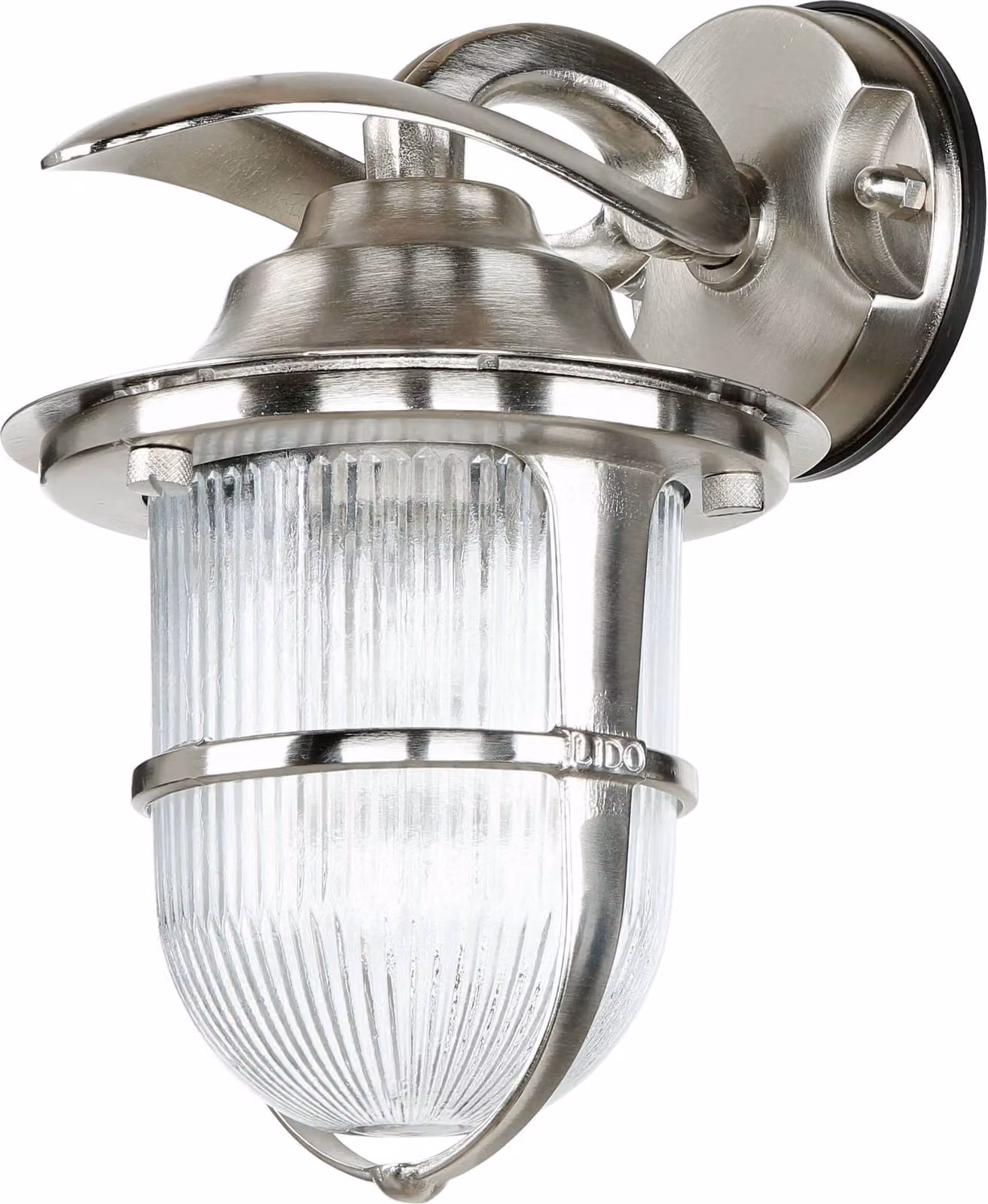 Applique da esterno Maritime E27 in vero ottone vetro IP64 lampada da parete luce esterna casa cortile giardino