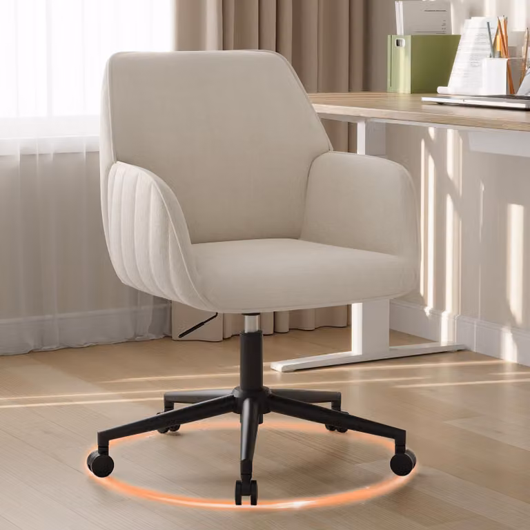 Sedia da ufficio, ergonomica, girevole, con braccioli, adatta per l'uso in casa e in ufficio, con portata massima di 136 kg