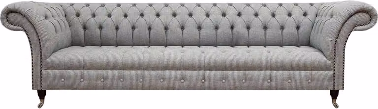 Chesterfield Möbel Sofa Viersitzer Couch Wohnzimmer Textil Einrichtung
