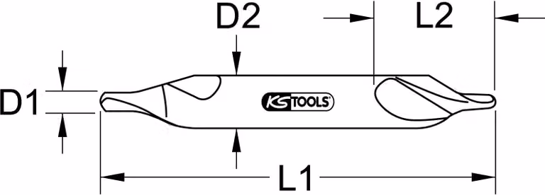 KS TOOLS Punta centrale in HSS, 6,3 mm ( 330.1208 )