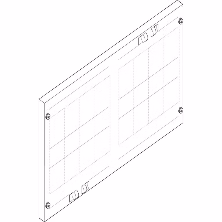 Piastra di copertura ABN 500x300 mm 2FB/2RE_NH_5 per NH00/NH000 su traversa Mon/SammelS (5 pezzi) FAP22709N5
