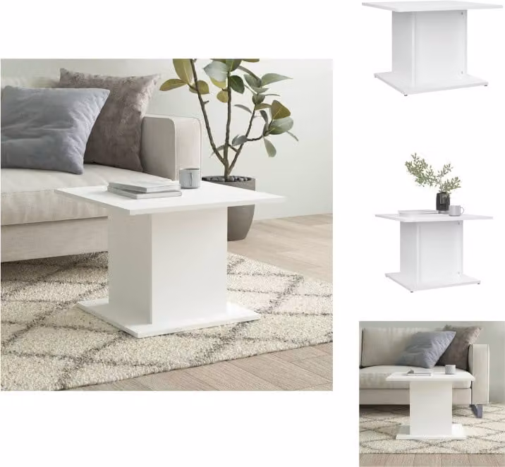 vidaXL Tavolino bianco 55,5x55,5x40 cm in legno - Tavolini da caffè