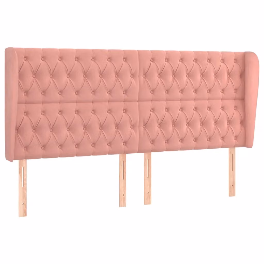 Testiera ad Orecchio vidaXL in Velluto Rosa L: 183 cm, P: 23 cm, H: 118/128 cm – 2