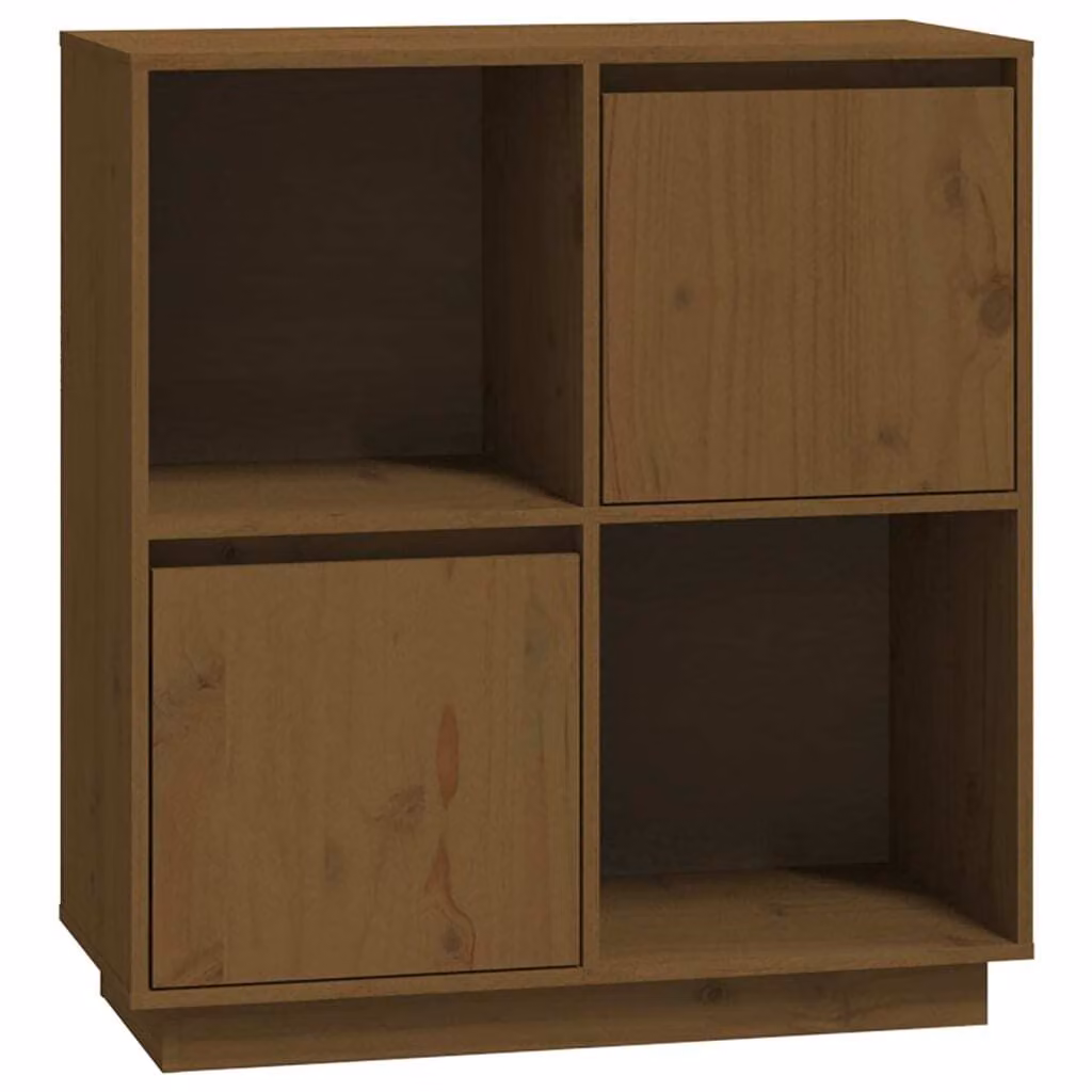 Credenza Marrone Ambrato 74x35x80 cm in Legno Massello di Pino