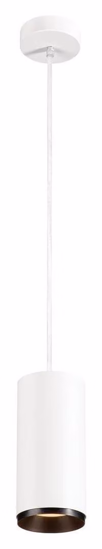 NUMINO Lampada a sospensione LED per interni con taglio di fase SLV Dimensioni: 21,3 x 10 cm, Colore: bianco/nero, Temperatura colore: 2700 Kelvin, Angolo di emissione: 36 gradi