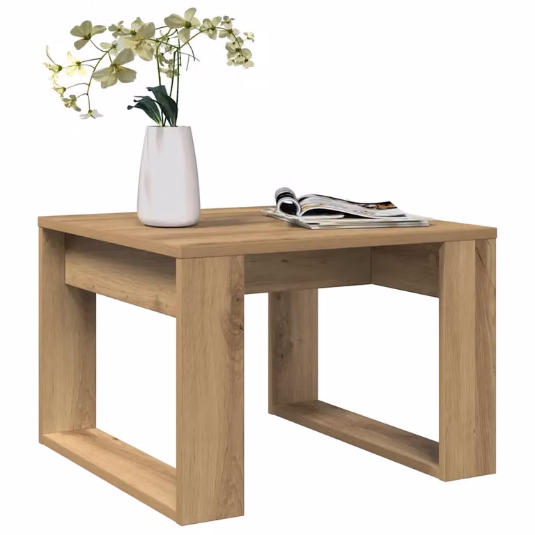 vidaXL Tavolino da Salotto Moderno in Legno Marrone L/P/H: 50 x 50 x 35 cm