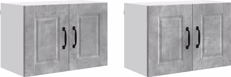 Armadietto a muro PORTO 2 pcs Grigio cemento 60 x 31 x 40 cm