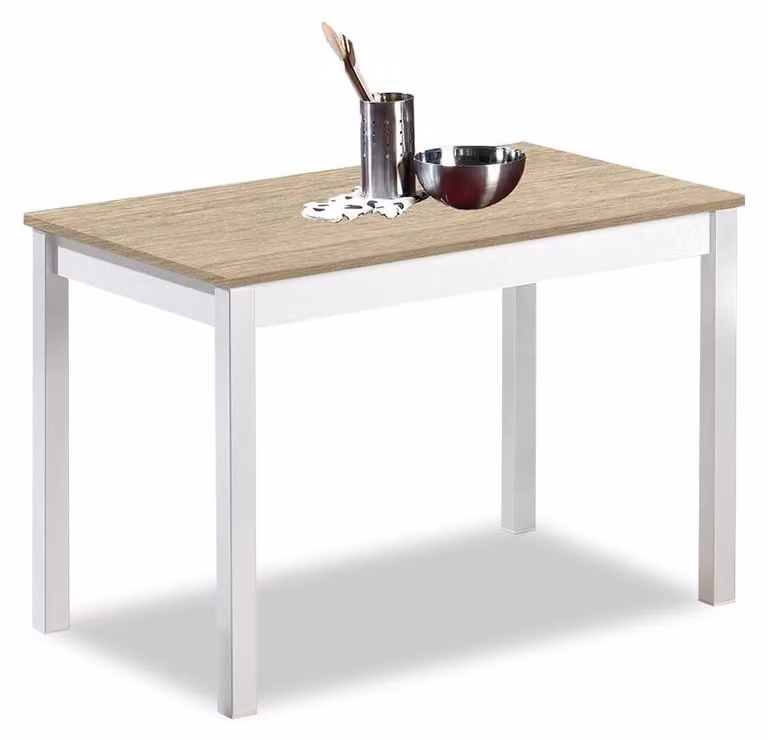 Tavolo da pranzo Amumdsen, 90x50 cm, aspetto legno di quercia, struttura in alluminio