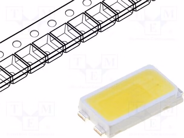 2 LED, temperatura di colore 5000-6000K, angolo di emissione 120°, intensità luminosa 13000-20000 mcd, tecnologia SMD 5630, luce bianca fredda, corrente di funzionamento 150mA, modello OSW35630C1A-150MA