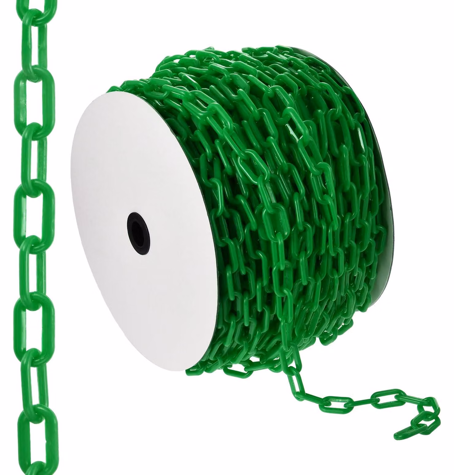 Catena di delimitazione in plastica, lunghezza 61 metri, colore verde, materiale PP, diametro 6 mm