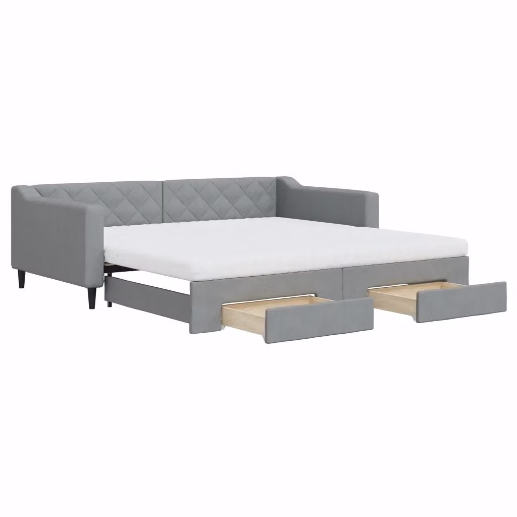 Divano Letto Moderno vidaXL Grigio per Soggiorno e Camera da Letto – 2