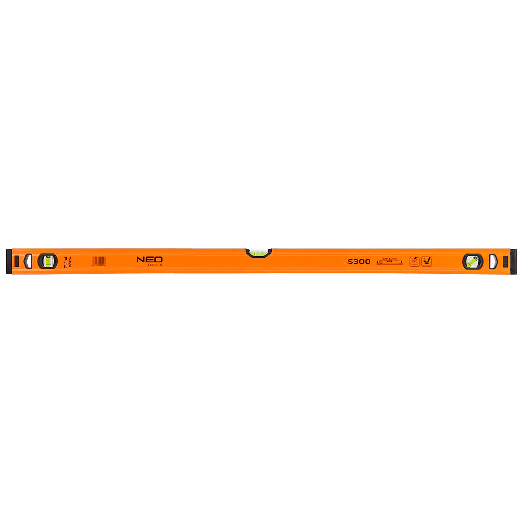 NEO TOOLS livella in alluminio, fiala protetta, precisione m | livella in alluminio | 100 cm