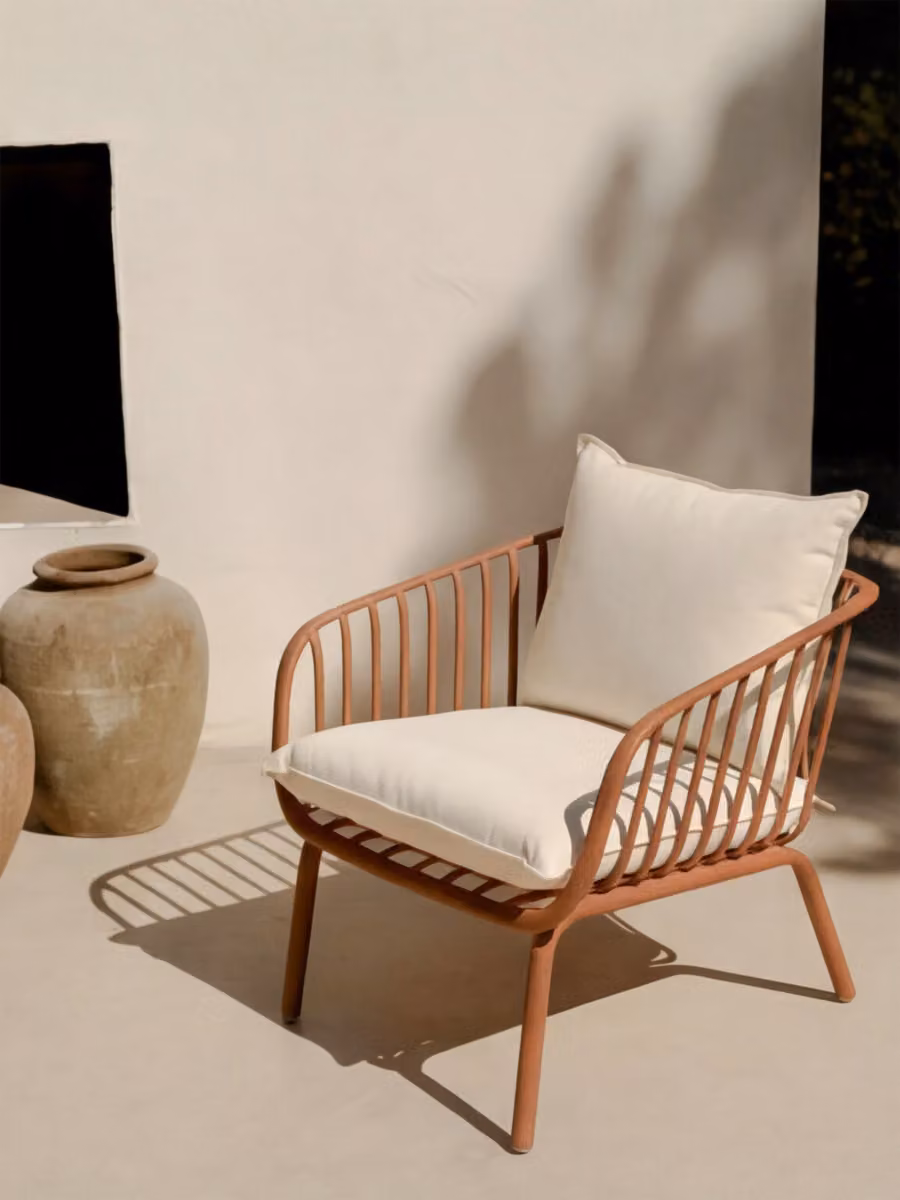 Set di 2 poltrone da giardino Madeira Kenay Home in metallo laccato color terracotta – 2