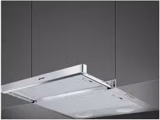 Cappa da incasso Smeg KSET61E2 Silver in acciaio inox con ricircolo a carboni attivi, Larghezza: 59,8 cm