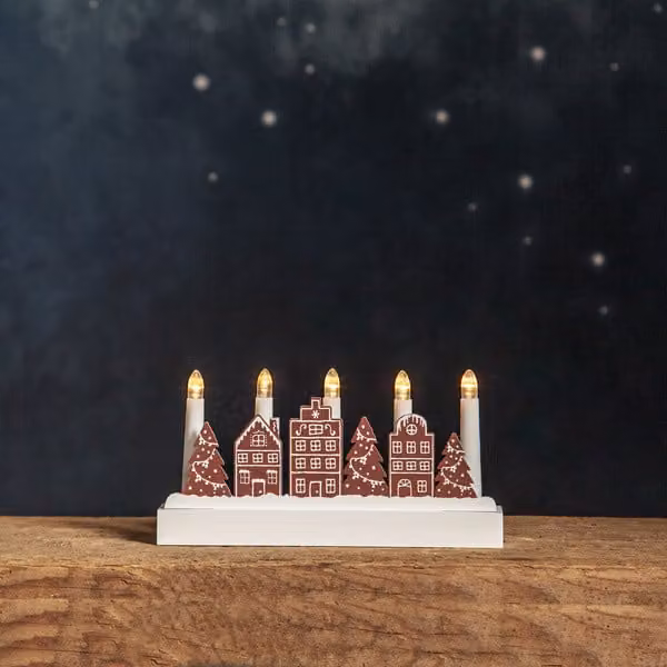 Star Trading 272-25, Figura decorativa luminosa, Marrone, IP20, 5 lampadine, LED, 0,08 W