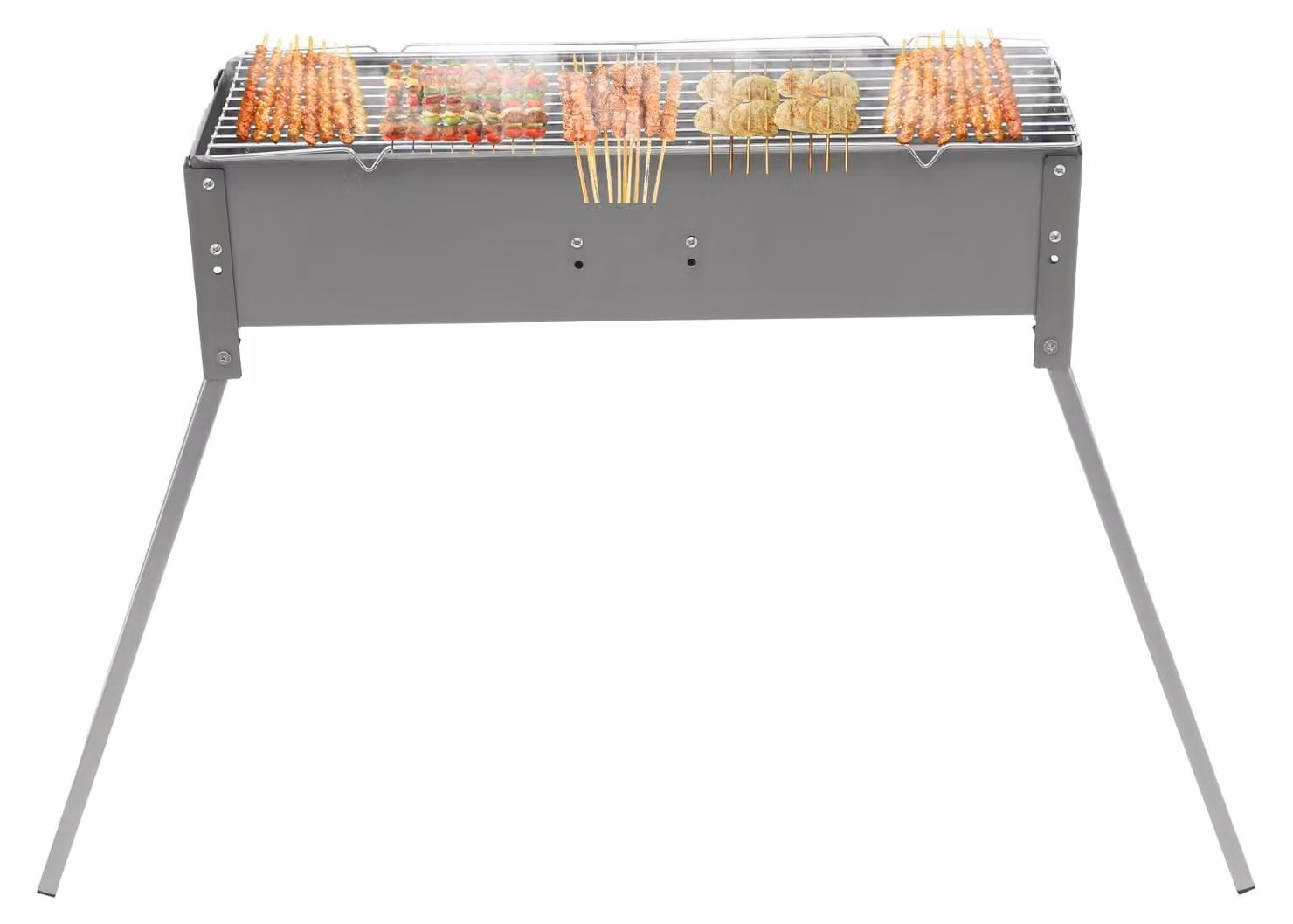 Barbecue portatile - Griglia pieghevole a carbone per uso esterno - 60 x 18 x 65 cm