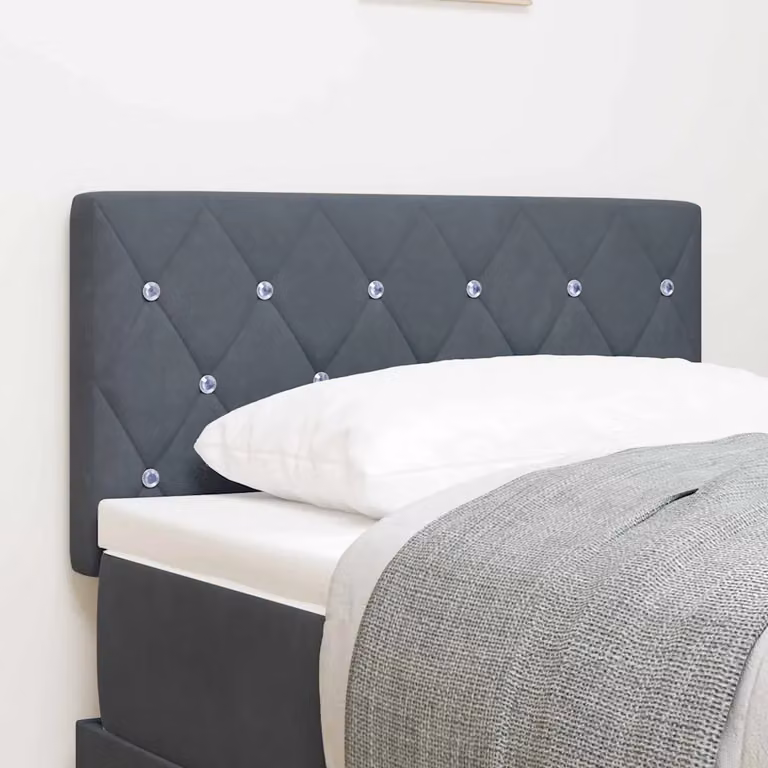 Testiera per letto vidaXL in velluto grigio scuro, larghezza: 80 cm