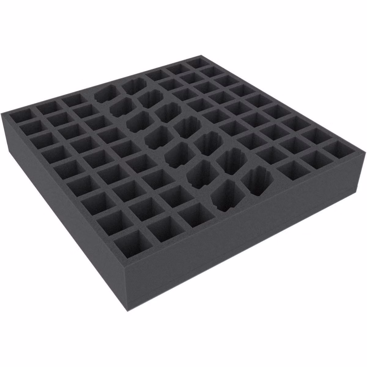 Inserto in schiuma con 68 scomparti per scatola da giochi da tavolo 295x295x55 mm